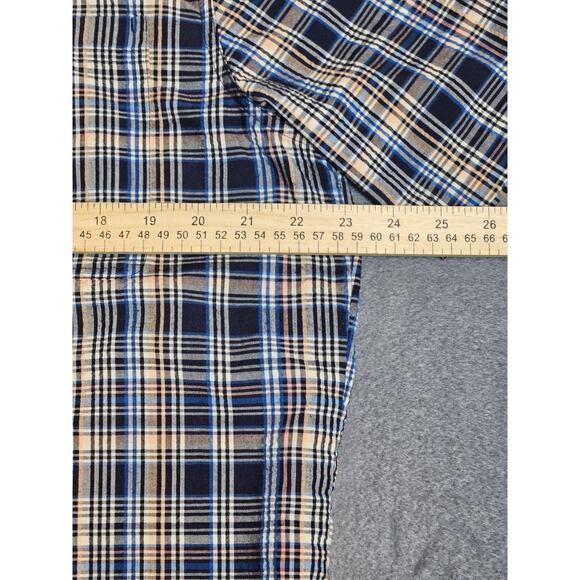 Patagonia Shirt Mens Large Multicolored textured Plaid Button short sleeve Shirt - Picture 5 of 7